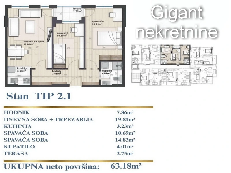 prodaja stanova u novogradnji-Pantelej 2